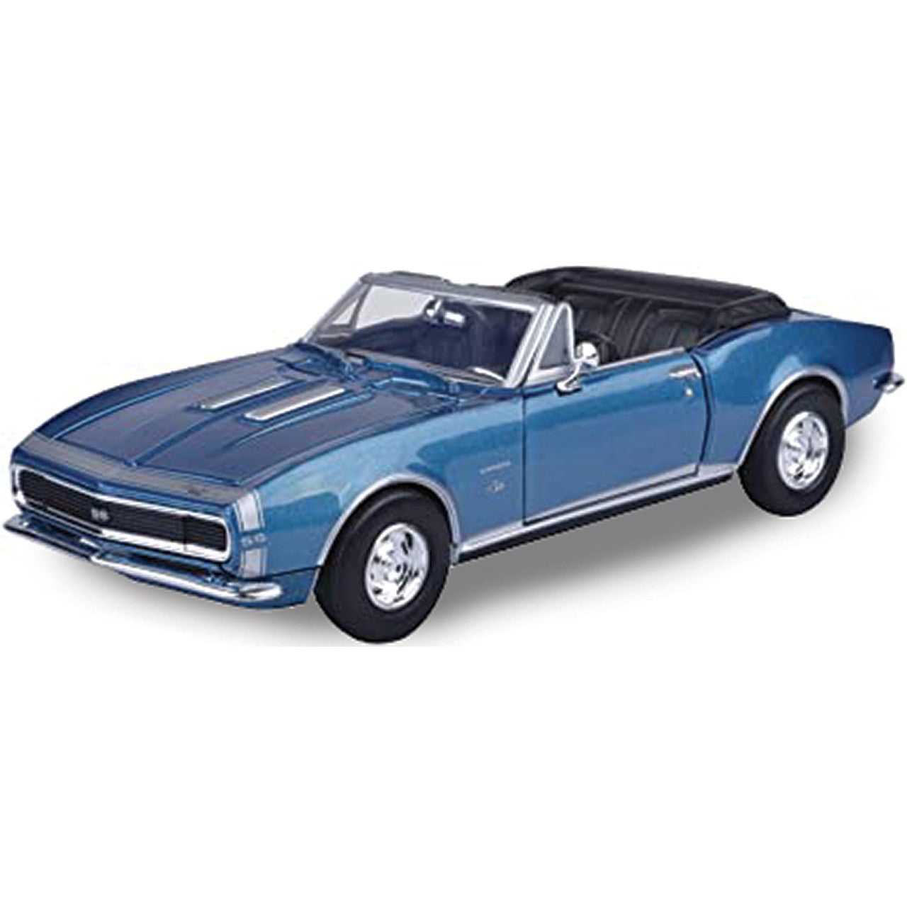 1967 Chevy Camaro SS Convertible - Blue 1:24 Scale Diecast Model Car by Motormax