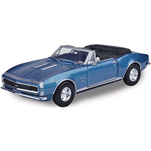 1967 Chevy Camaro SS Convertible - Blue 1:24 Scale Diecast Model Car by Motormax