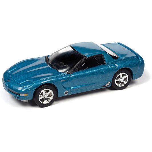 2001 Chevrolet Corvette Z06  - Nassau Blue 1:64 Scale Diecast Model Car by Johnny Lightning