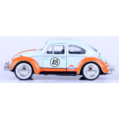1966 Volkswagen Beetle with Gulf Livery 1:24 Scale Diecast Model Car by Motormax
