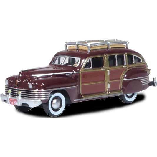 1942 Chrysler Town & Country Woody - Regal Maroon 1:87 Scale  by Oxford Diecast