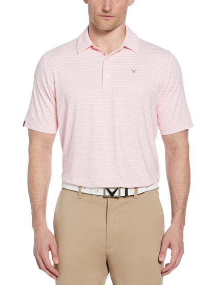 Mens Chevron Printed Polo