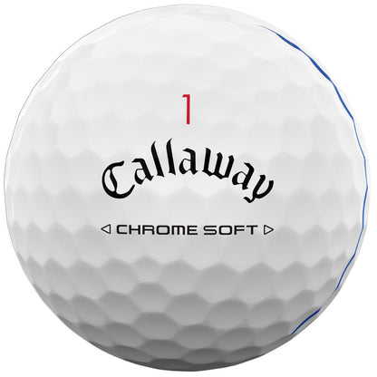 Chrome Soft Triple Track Golf Balls - White - 12 Pack