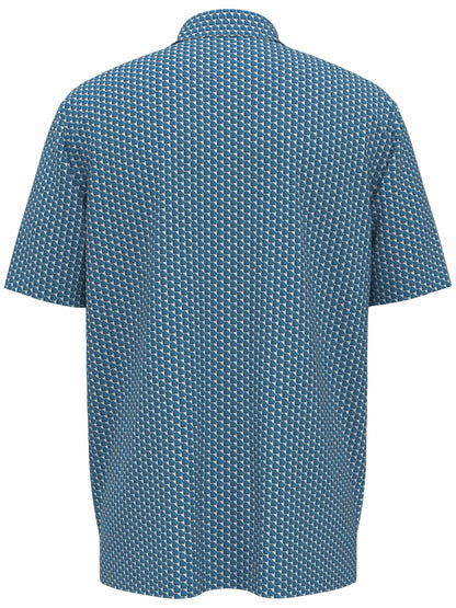 Mens All Over Chevron Geo Polo