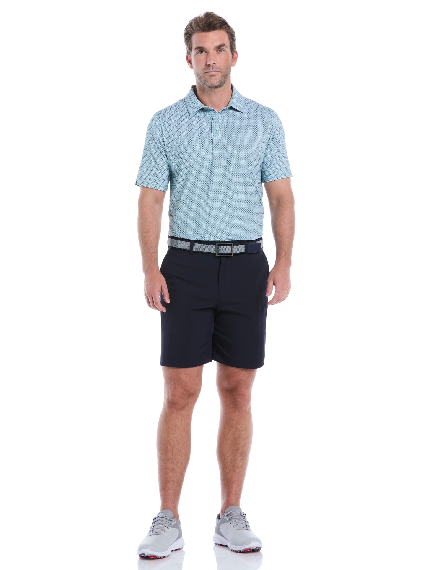 Mens Chevron Print Golf Polo Shirt