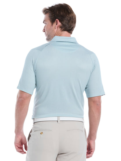 Mens Chevron Twill Jacquard Golf Polo
