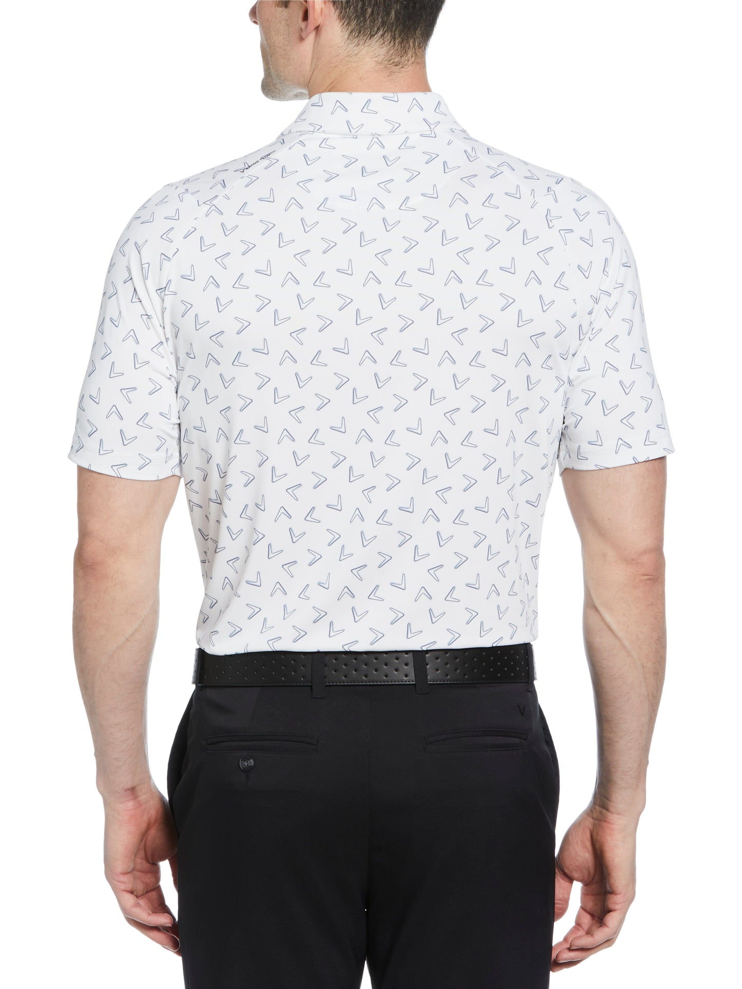 Mens All Over Chevron Printed Polo