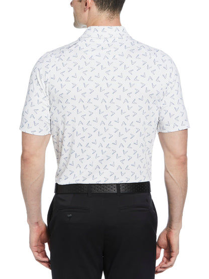 Mens All Over Chevron Printed Polo