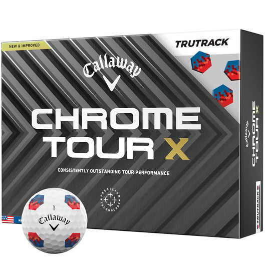 Chrome Tour X TruTrack Golf Balls - White - 12 Pack