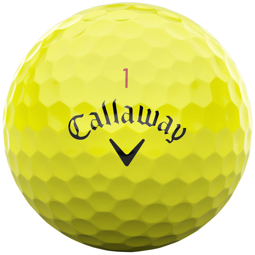 Chrome Tour Golf Balls - Yellow - 12 Pack