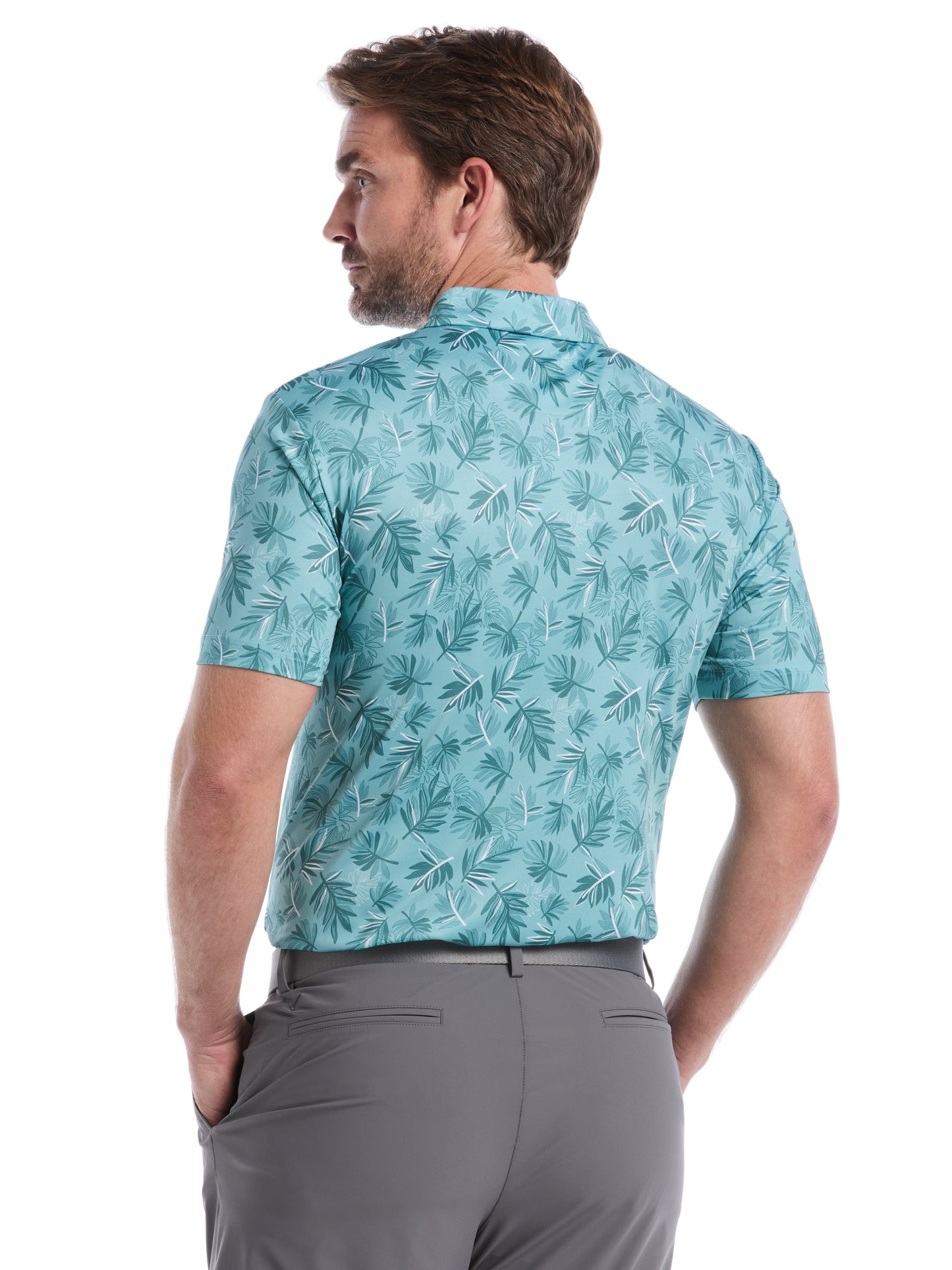 Mens Floral Polo
