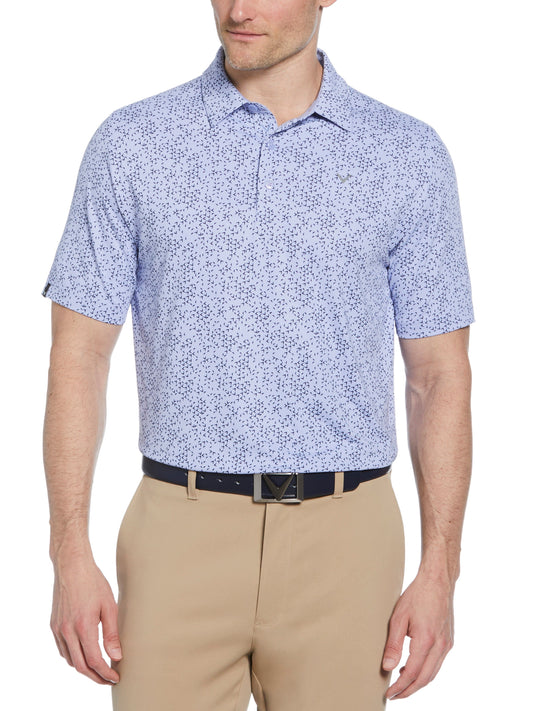 Mens Chevron Print Golf Polo