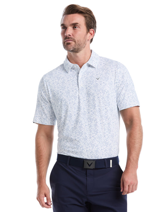 Mens Chevron Print Golf Polo