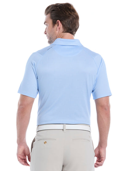 Mens Chevron Twill Jacquard Golf Polo