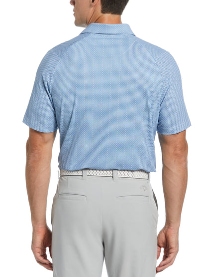 Mens Chevron Foulard Print Golf Polo
