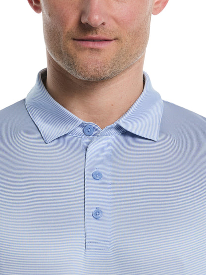 Mens Fine Line Stripe Golf Polo