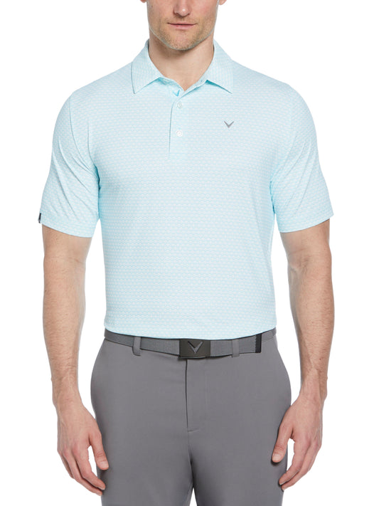 Mens Chevron Printed Polo