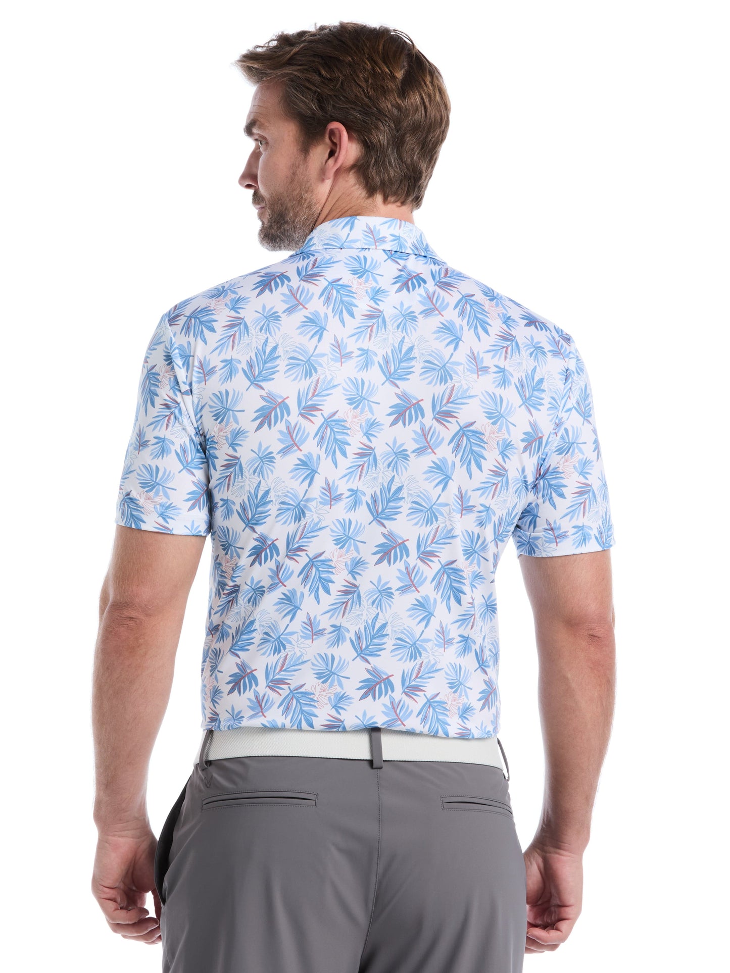Mens Floral Polo