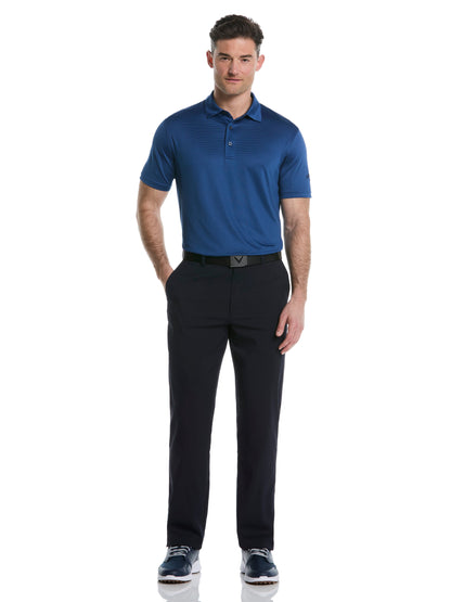Mens Fine Line Stripe Golf Polo