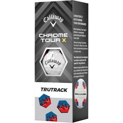 Chrome Tour X TruTrack Golf Balls - White - 12 Pack