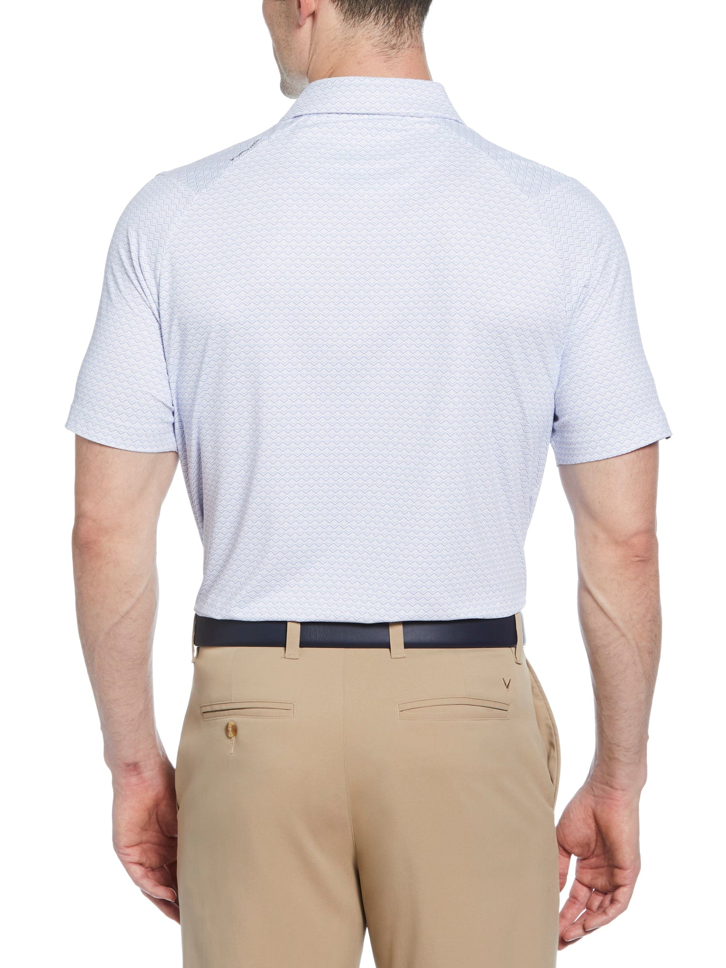 Mens Chevron Printed Polo