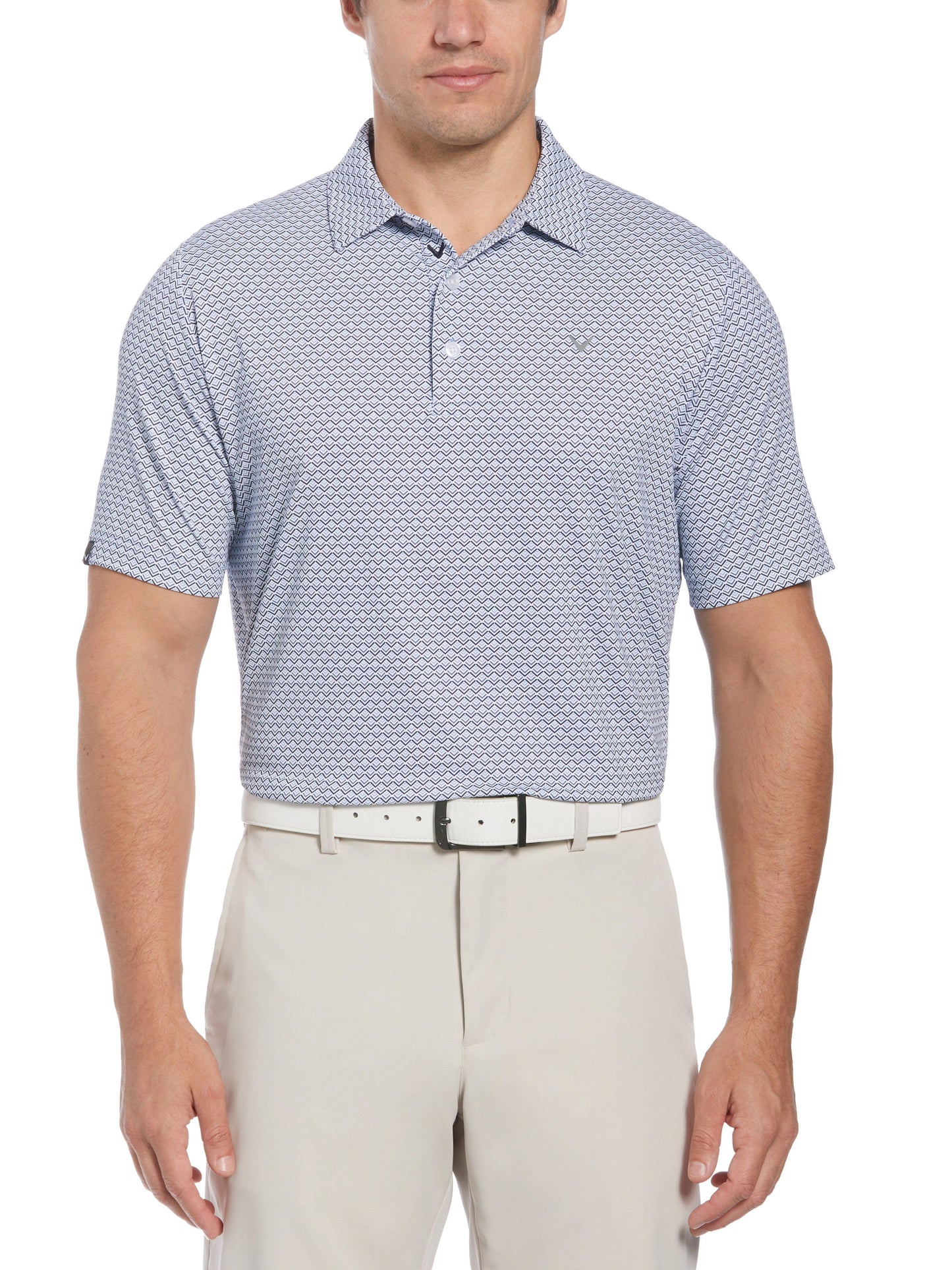 Mens Chevron Printed Polo