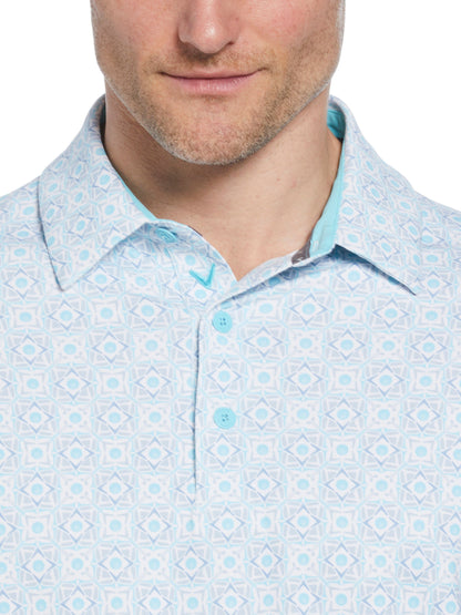 Mens Foulard Print Golf Polo