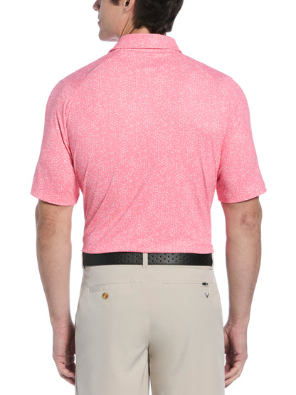 Mens Chevron Print Golf Polo