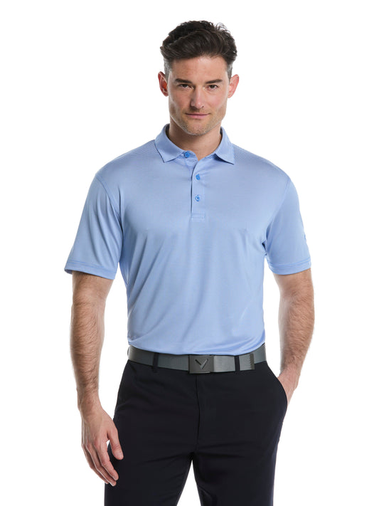 Mens Fine Line Stripe Golf Polo