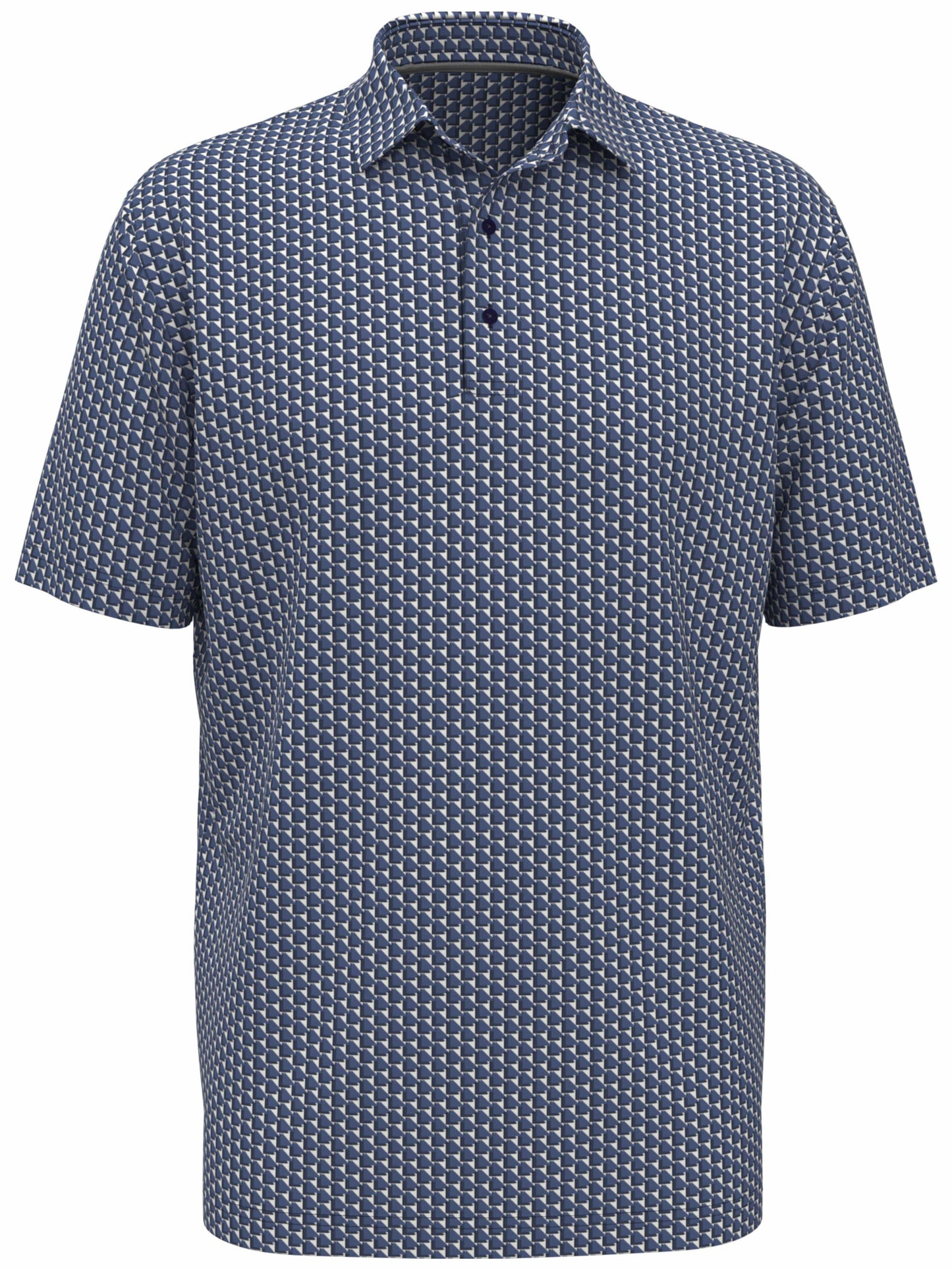 Mens All Over Chevron Geo Polo