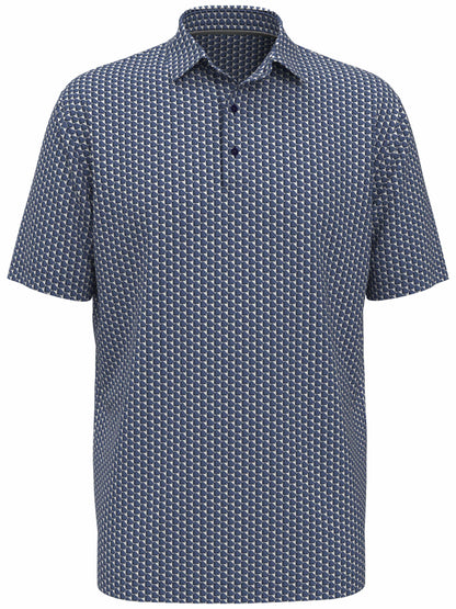 Mens All Over Chevron Geo Polo