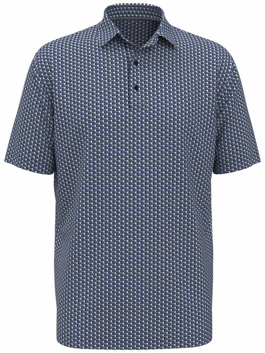 Mens All Over Chevron Geo Polo