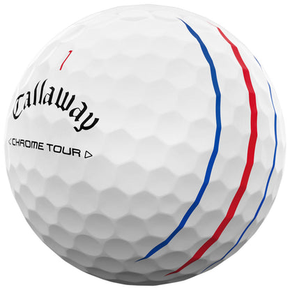 Chrome Tour Triple Track Golf Balls - White - 12 Pack